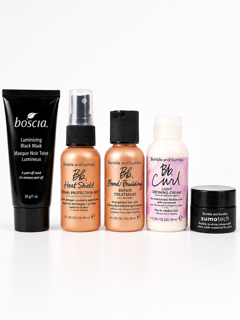 NEW Bumble and bumble & Boscia 5-Piece Travel Size Beauty Bundle